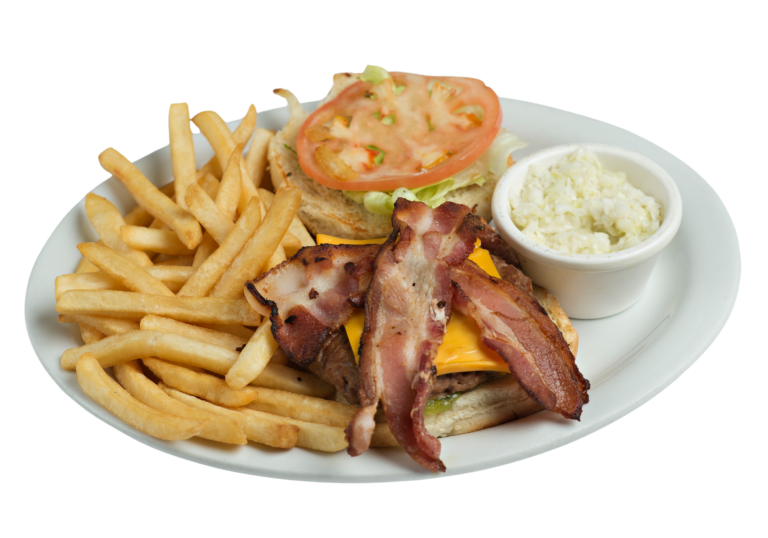 Special Cheeseburger with Bacon Platter