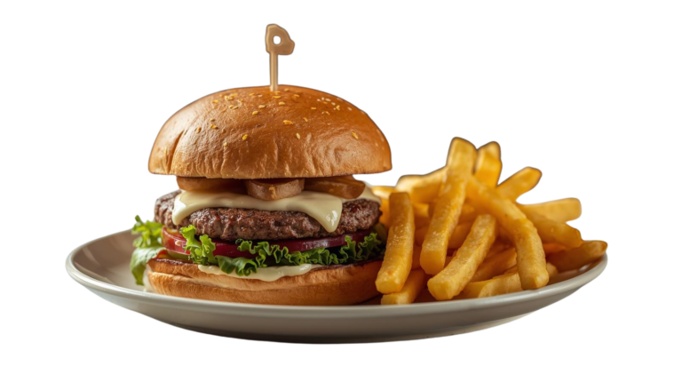 Hamburger with Fries